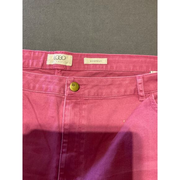 Logo Lori Goldstein Womens Stretchy Comfy Pink Jeans Plus Size 26W NWT Cropped - Picture 3 of 9